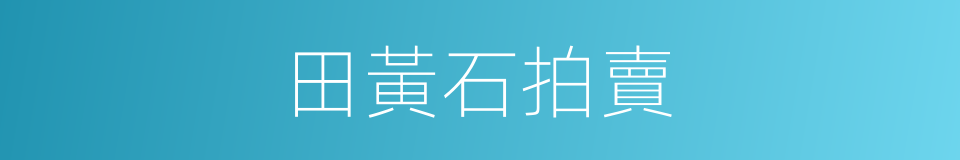 田黃石拍賣的同義詞