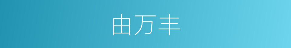 由万丰的同义词