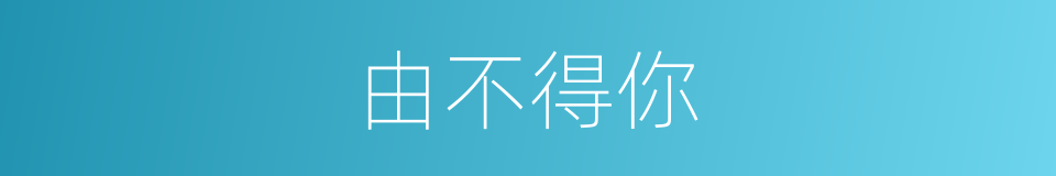 由不得你的同义词