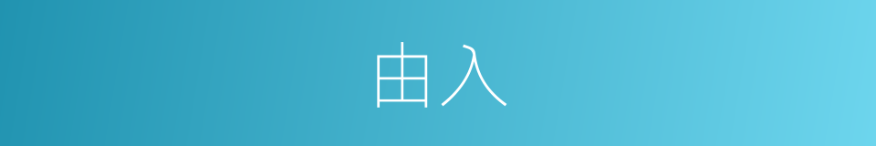 由入的同义词