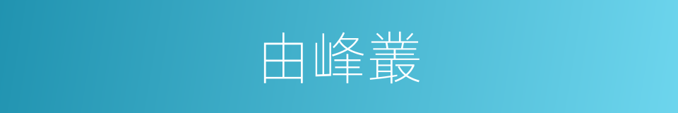 由峰叢的同義詞