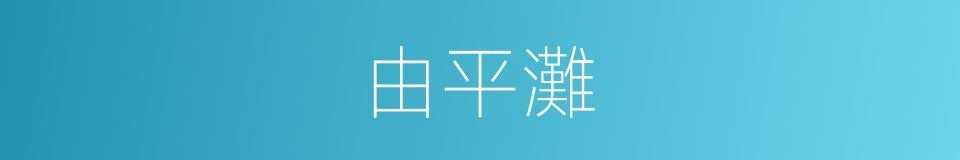 由平灘的同義詞
