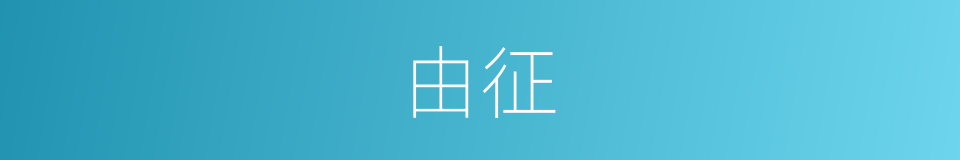 由征的同义词