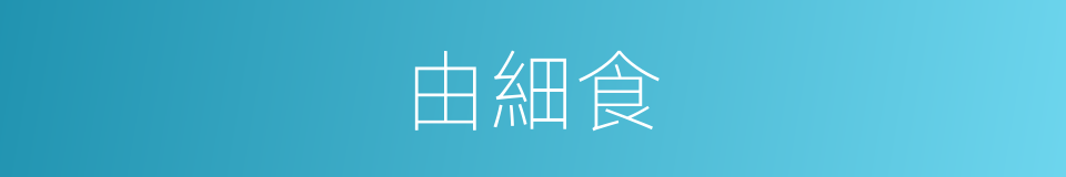 由細食的同義詞