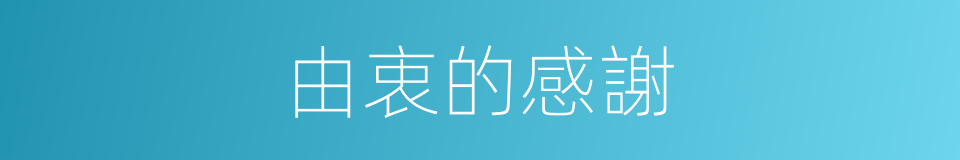 由衷的感謝的同義詞