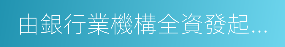 由銀行業機構全資發起設立的貸款公司的同義詞