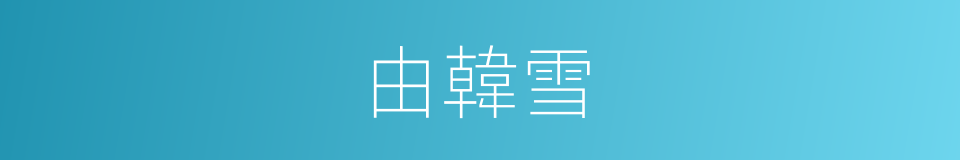 由韓雪的同義詞