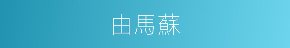 由馬蘇的同義詞