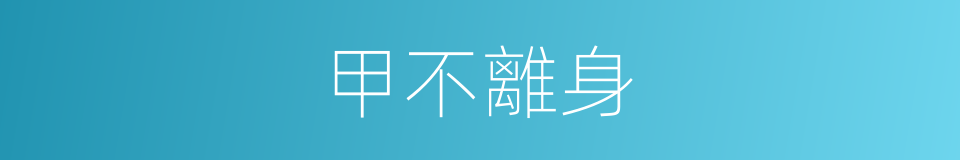 甲不離身的同義詞