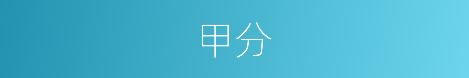 甲分的同义词