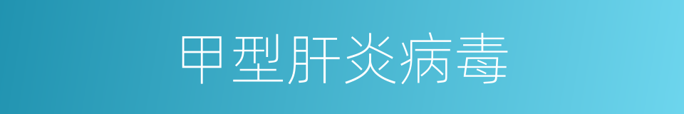 甲型肝炎病毒的同义词