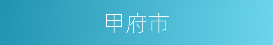 甲府市的同义词