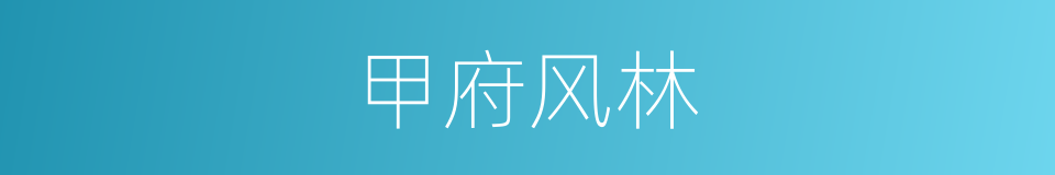 甲府风林的同义词