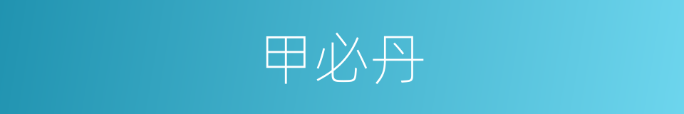 甲必丹的意思