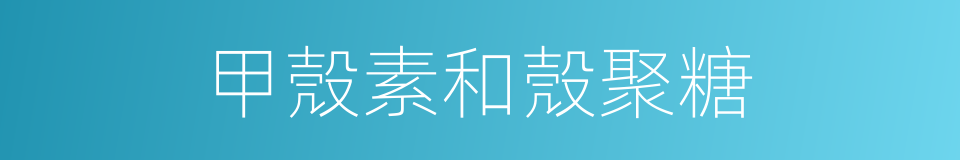 甲殼素和殼聚糖的同義詞