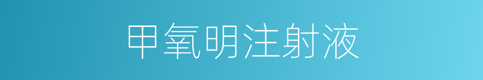 甲氧明注射液的同义词
