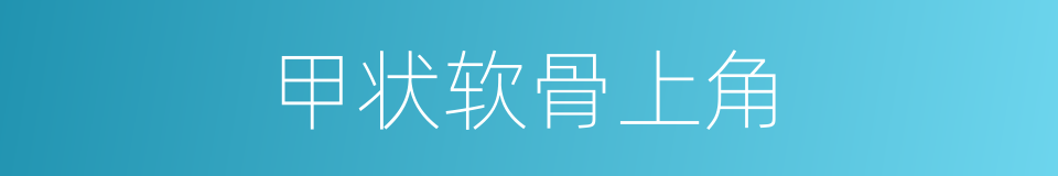 甲状软骨上角的同义词