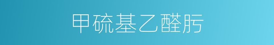 甲硫基乙醛肟的同义词