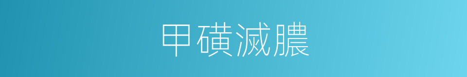 甲磺滅膿的同義詞