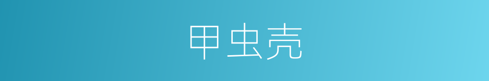 甲虫壳的同义词