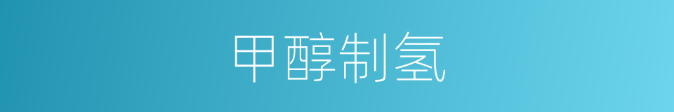 甲醇制氢的同义词