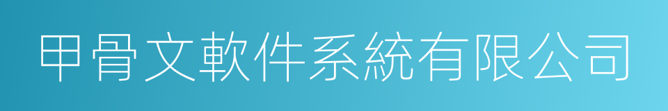 甲骨文軟件系統有限公司的同義詞