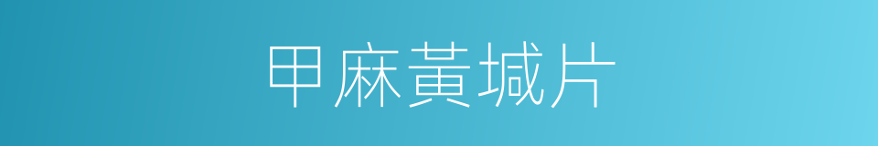 甲麻黃堿片的同義詞