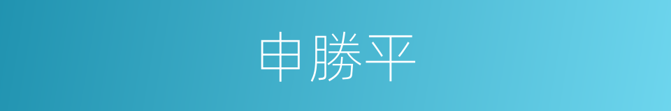 申勝平的同義詞