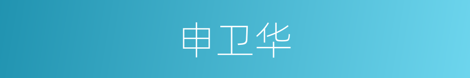 申卫华的同义词