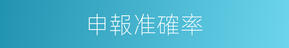 申報准確率的同義詞