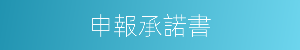 申報承諾書的同義詞