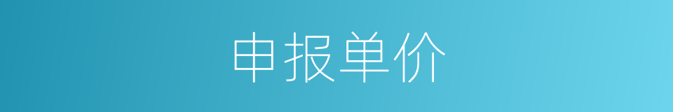 申报单价的同义词