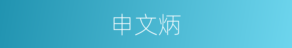 申文炳的同义词