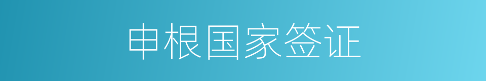申根国家签证的同义词