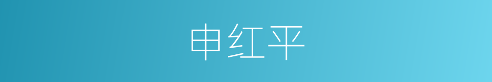 申红平的同义词