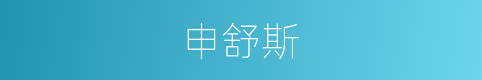 申舒斯的同义词