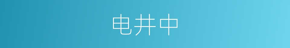 电井中的同义词