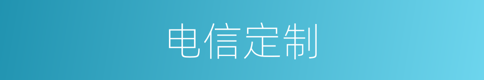 电信定制的同义词