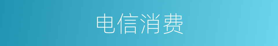 电信消费的同义词
