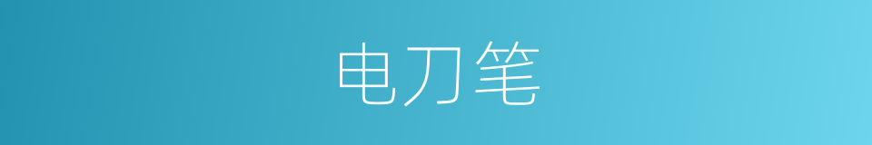 电刀笔的同义词
