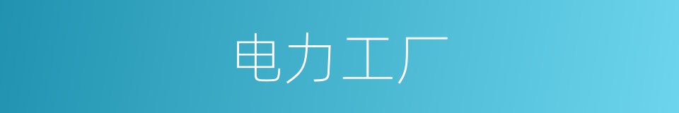 电力工厂的同义词
