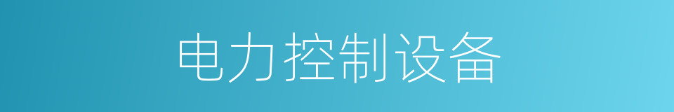 电力控制设备的同义词