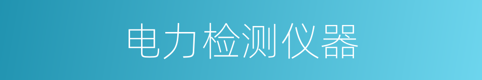 电力检测仪器的同义词