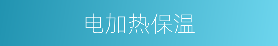 电加热保温的同义词