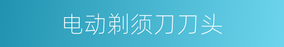 电动剃须刀刀头的同义词
