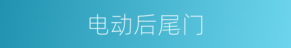 电动后尾门的同义词