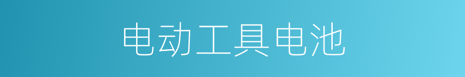 电动工具电池的同义词