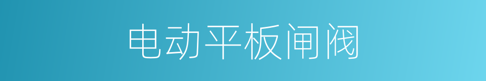电动平板闸阀的同义词