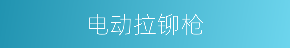 电动拉铆枪的同义词