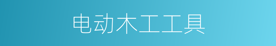 电动木工工具的同义词